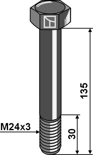 Bolt M24x3x135 - 10.9 geeignet für: Agrimaster Bolts, nuts and safety elements