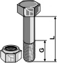 Zeskantmoer met borgmoer - M10x1,5