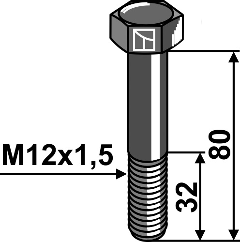 Schraube - M12x1,5 - 10.9 geeignet für: Irus