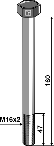 Sechskantschraube M16 ohne Mutter