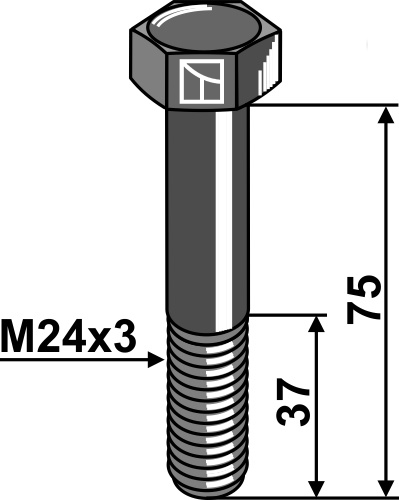Schraube M24x3x75 - 10.9