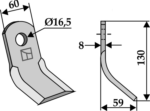 Y-Messer geeignet für: Agricom Schlegel, Y-Messer Hammerschlegel, Hammerschlegel PTA