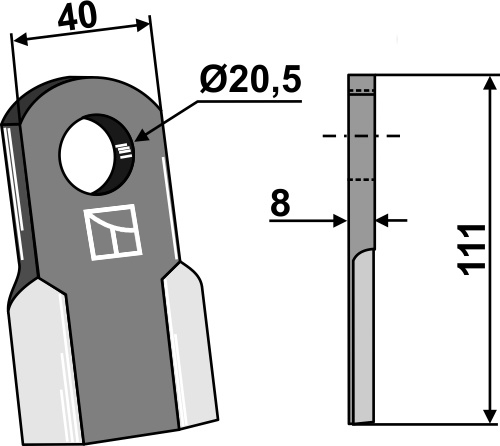 Gerades Messer geeignet für: Agrimaster Pruning hammers, pruning hammer PTA