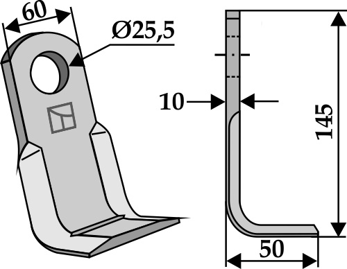 Winkelmesser 145x60mm geeignet für: Agrimaster Pruning hammers, pruning hammer PTA