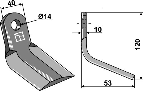 Y-Messer 120x40mm geeignet für: Agrimaster Pruning hammers, pruning hammer PTA