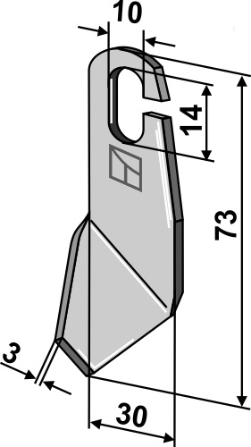 Flügelmesser - rechte Ausführung geeignet für: Amazone