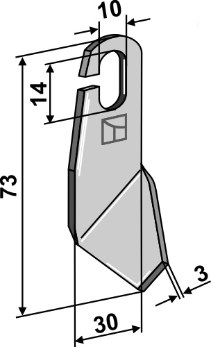 Flügelmesser - linke Ausführung geeignet für: Amazone