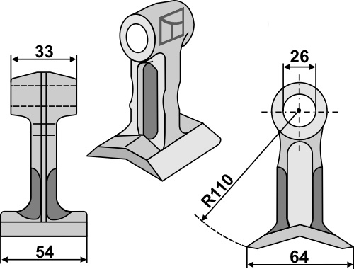 Hammerschlegel geeignet für: Kuhn CuchillasY, cuchillas rectas , martillos de trituradoras, martillos, martillos PTA