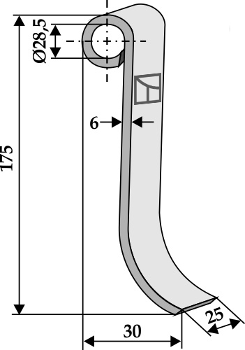 Schlegel 175x25mm geeignet für: Berti Y-blades, flails, pruning hammers, pruning hammer PTA