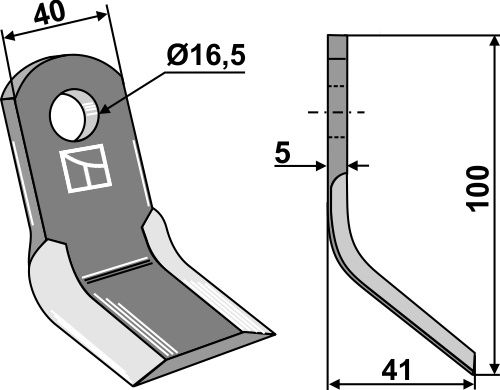 Y-Messer 100x40mm geeignet für: Dragone Y-blades, pruning hammers, pruning hammers PTA