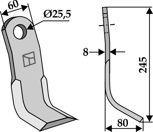 Y-Messer geeignet für: Vogel u. Noot Martillos, cuchillas Y, cuchillas 