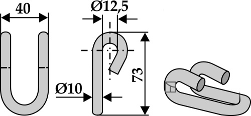 Schäkel geeignet für: Gilbers shackle