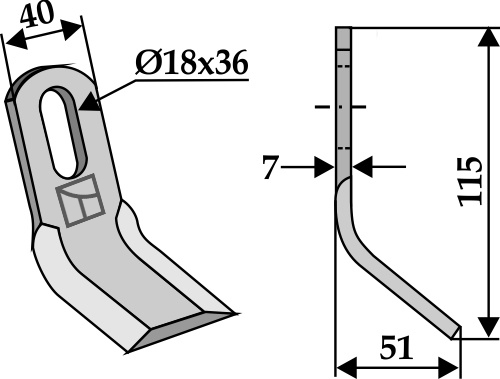 Y-Messer 115x40mm geeignet für: Zampini Y-blades