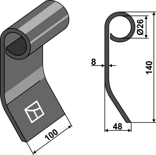 Schlegel geeignet für: Gilbers Y- knive, Y-knive med 3 kædeled, hammerslagler 