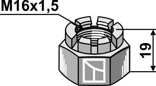 Kronenmutter M16x1,5
