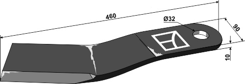 Mähermesser 460mm - links geeignet für: Jupidex Facas, rastos