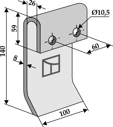 Schlegel geeignet für: Gilbers Y-Messer, Y-Messer, mit 3-gliedr.kette, Hammerschlegel, 