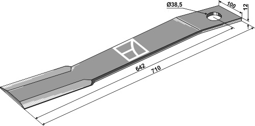 Mähermesser 710mm geeignet für: Schulte Nóż kosiarki , stalnica