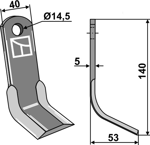 Y-Messer geeignet für: Lipco Y-knive, ring