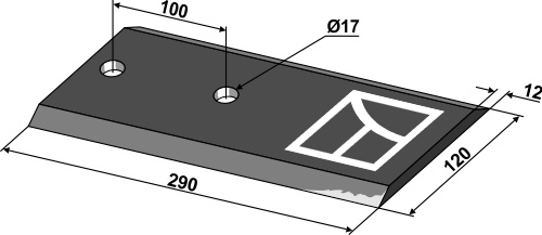 Gegenmesser 290mm geeignet für: Bednar knive