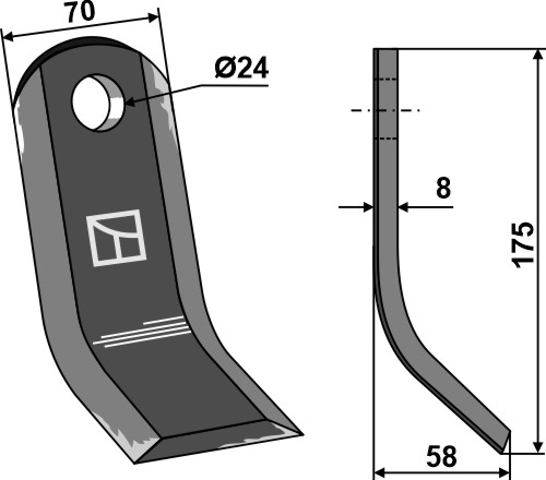 Y-Messer 175x70mm geeignet für: WIC Y-blades