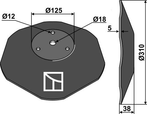 Schneidscheibe Ø310x5 geeignet für: Ladurner Cutting discs