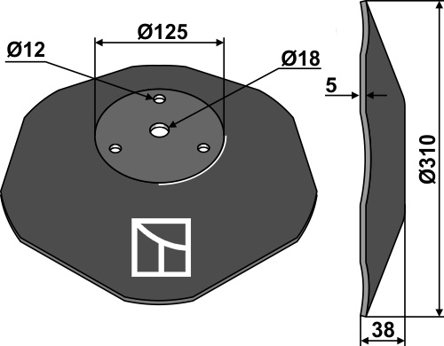 Schneidscheibe Ø310x5 geeignet für: Ladurner Snijschijf