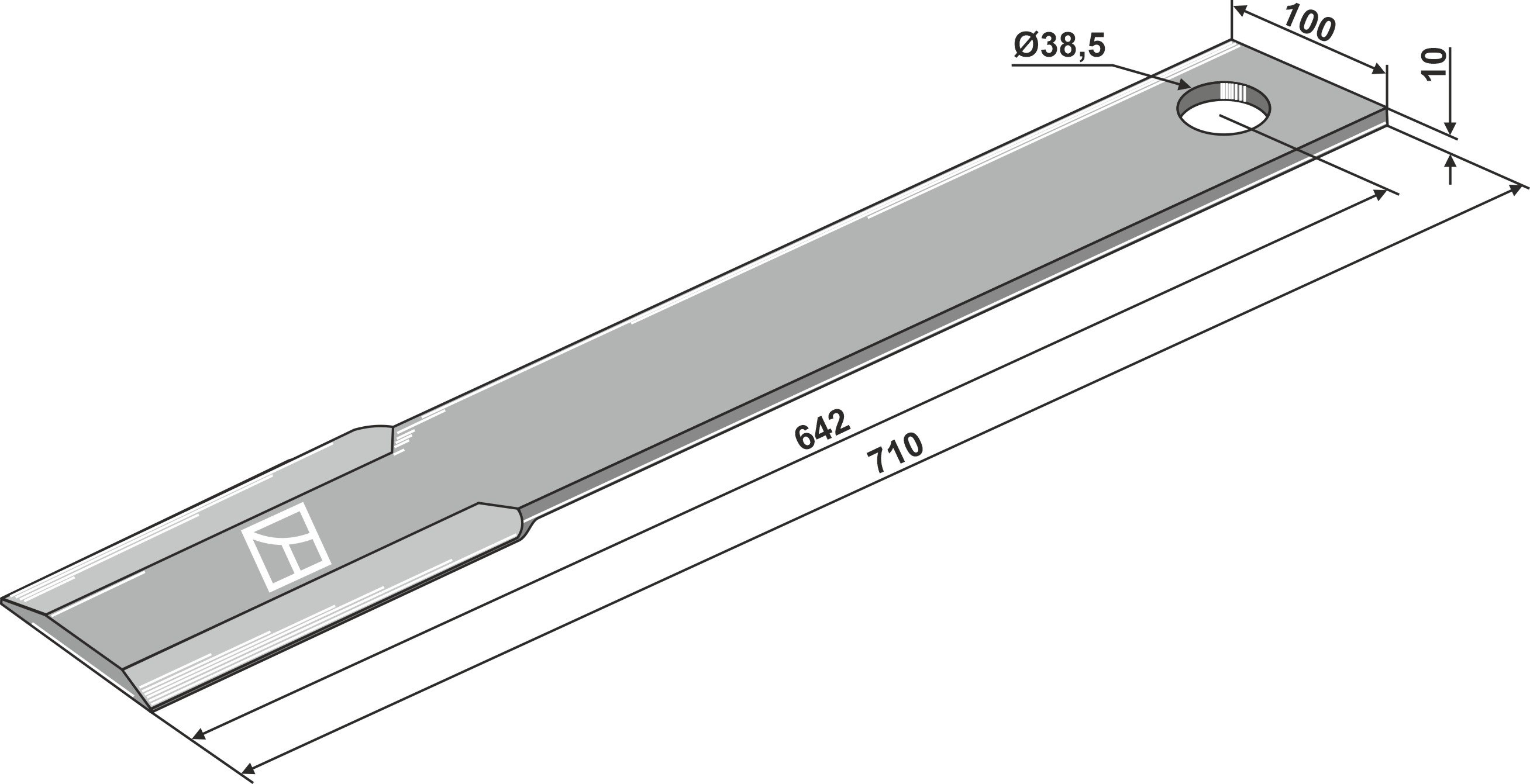 Mähermesser 710mm geeignet für: Schulte Nóż kosiarki , stalnica