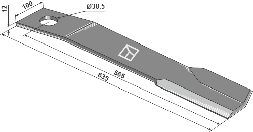 Mähermesser 635mm - rechts geeignet für: Schulte Косилочный нож , Противорежущая пластина