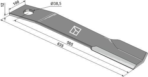 Mähermesser 635mm - rechts geeignet für: Schulte Nóż kosiarki , stalnica