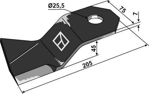 Schlegel - links geeignet für: Major Y-blades, flails, pruning hammers, pruning hammer PTA