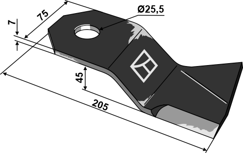 Schlegel - rechts geeignet für: Major Couteaux-Y, fléaux, marteaux broyeurs, marteau broyeur PTA