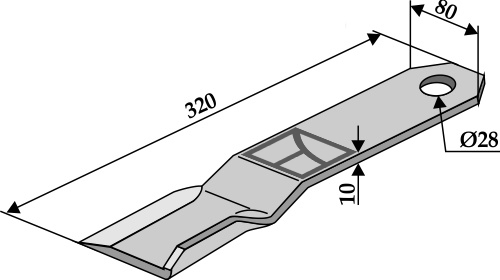 Mulchmesser 320mm geeignet für: Leckron Y-knive, Bio knive