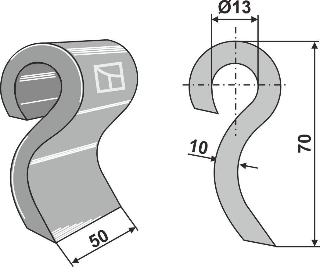 Schlegel geeignet für: Dücker Y-knive, slagle, hammerslagler 