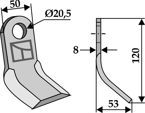 Y-Messer geeignet für: Willibald Hamerklepels, hamerklepels PTA, Y-messen