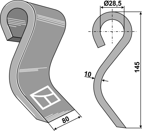 Schlegel geeignet für: Dücker Y-blades, flails, pruning hammers 