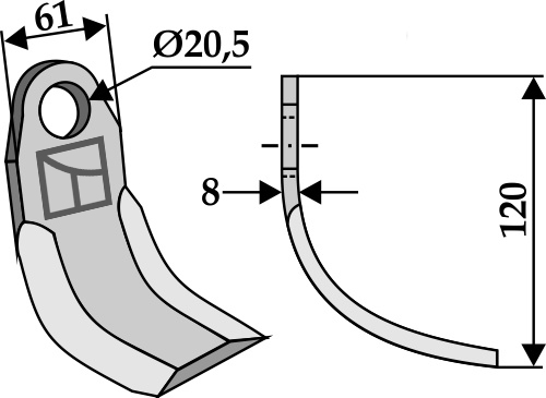 Bogenmesser geeignet für: Perfect Martillos, martillos PTA, cuchillas, cuahillas plegads, cuchillas L