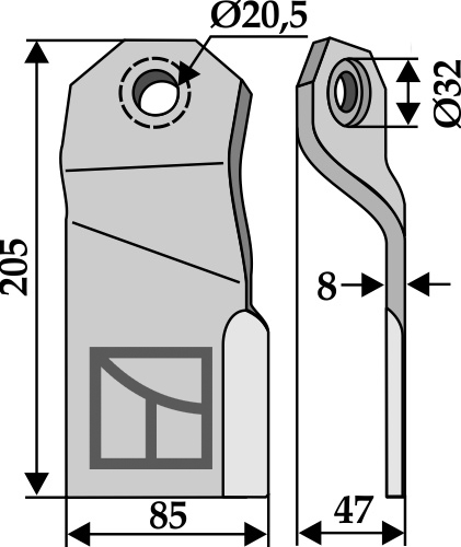 Schlegel 205x85mm geeignet für: Joskin Knive