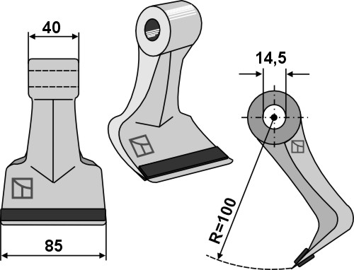 Hammerschlegel 85x40mm - PTA geeignet für: ACMA Y-blades, pruning hammers, prunning hammers PTA