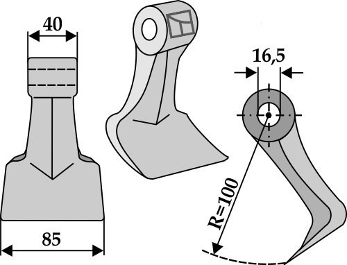 Hammerschlegel 85x40mm geeignet für: ACMA Y-blades, pruning hammers, prunning hammers PTA