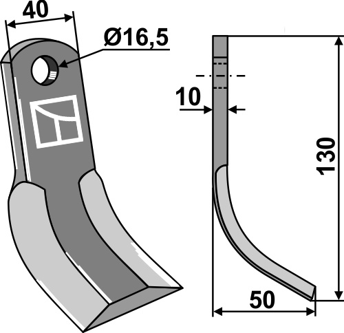 Y-Messer geeignet für: ACMA Cuchillas-Y,  martillos,  martillos PTA