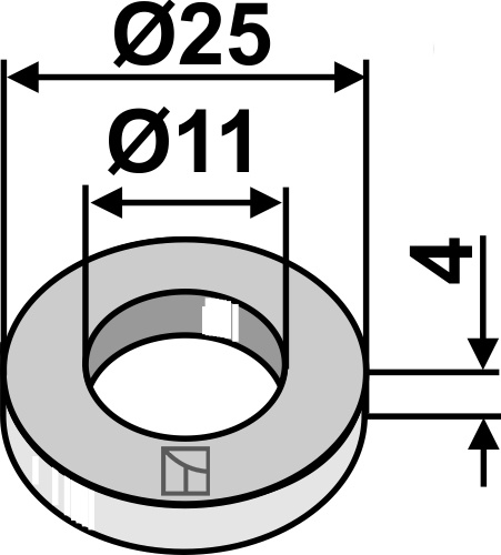 Scheibe Ø25x4xØ11