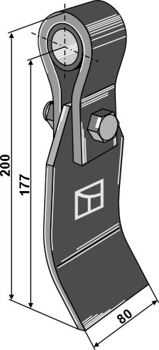 Schlegel mit Halter, Buchse und Klinge komplett montiert geeignet für: Nobili Pruning hammers, pruning hammer PTA, Y-blades, L-blades, twiested blades