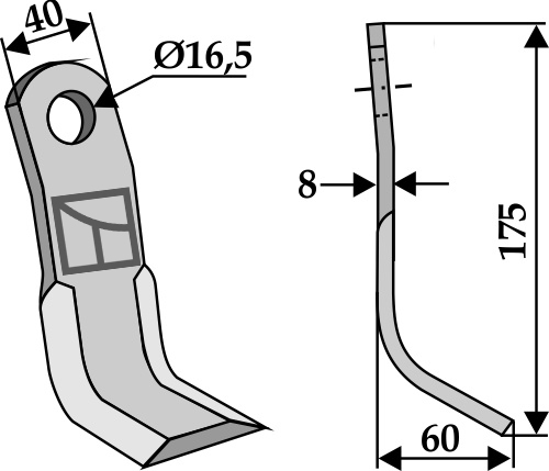 Y-Messer geeignet für: Vogel u. Noot Martillos, cuchillas Y, cuchillas 