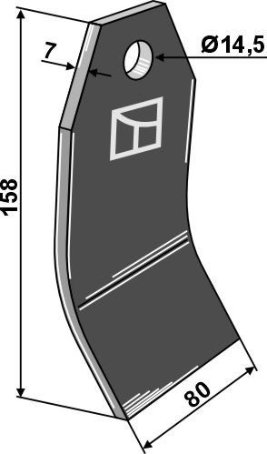 Messer geeignet für: Nobili Hammerslagler, hammerslagler PTA, Y-knive, knive, slagle, L-knive,slagle kniv vredet