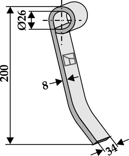 Mittelschlegel 200x34mm geeignet für: Nobili Pruning hammers, pruning hammer PTA, Y-blades, L-blades, twiested blades