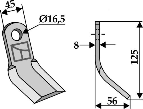 Y-Messer geeignet für: Kuhn CuchillasY, cuchillas rectas , martillos de trituradoras, martillos, martillos PTA