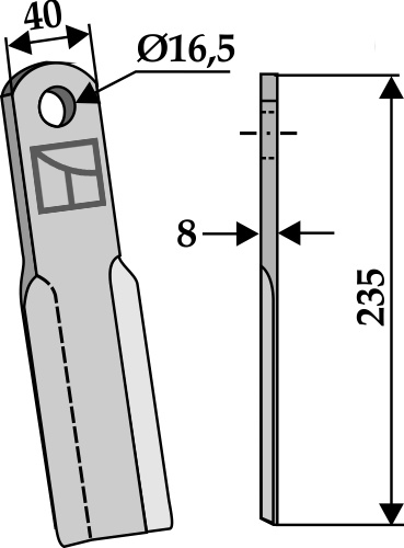 Gerades Messer geeignet für: Nobili Pruning hammers, pruning hammer PTA, Y-blades, L-blades, twiested blades