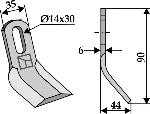 Y-Messer geeignet für: Kuhn CuchillasY, cuchillas rectas , martillos de trituradoras, martillos, martillos PTA