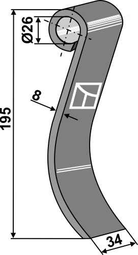 Mittelschlegel geeignet für: Nobili Hamerklepels, hamerklepels PTA, Y-messen, haaks messen, getraiid messen